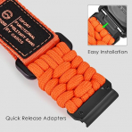 CAGOS Nylon Garmin Fenix 7X/6X/5X Kay -Orange