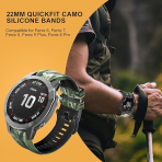 Bandkids Silikon Garmin Fenix 7/6/5 Kay -Green