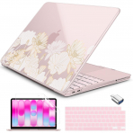 Batianda Botanical Serisi MacBook Neo Laptop K�l�f Seti-Gold Lotus