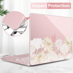 Batianda Botanical Serisi MacBook Neo Laptop K�l�f Seti-Gold Lotus