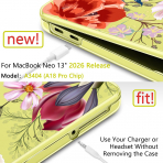 Batianda Botanical Serisi MacBook Neo Laptop K�l�f Seti-Whimsical Wildflower