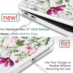 Batianda Botanical Serisi MacBook Neo Laptop K�l�f Seti-Wildflower Meadow