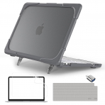 Batianda Standl� MacBook Neo Laptop K�l�f Seti-Grey
