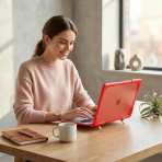 Batianda Standl� MacBook Neo Laptop K�l�f Seti-Red