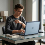 Batianda Ultimate Slim MacBook Neo Laptop K�l�f Seti-Indigo