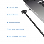 Belker MacBook Pro MagSafe Manyetik USB C to USB C Balants-Black