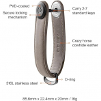 Orbitkey Deri Anahtar Dzenleyici -Driftwood