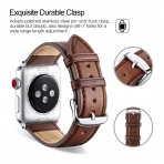 Benuo Apple Watch Series 3 Deri Kay (42mm)-Dark Brown