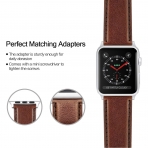 Benuo Apple Watch Series 3 Deri Kay (42mm)-Dark Brown