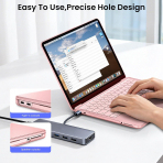 BlueSwan Kaymaz Y�zey MacBook Neo Laptop K�l�f�-Blush Clear