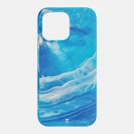 BodyGuardz Carve Marble Serisi Apple iPhone 15 Pro Max Klf(MIL-STD-810G)-Blue