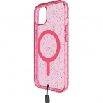 BodyGuardz Carve Serisi Apple iPhone 15 effaf Klf-Pink Glitter