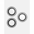 BodyGuardz iPhone 17 Pro Max Kamera Lens Koruyucu-Silver Glitter