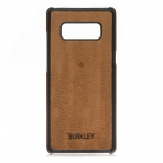 Burkley Case Galaxy Note 8 Luxury Deri Klf-Distressed Coffee