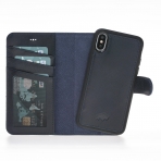 Burkley Case iPhone X Deri C�zdan K�l�f-Saffiano Navy Blue