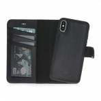 Burkley Case iPhone X Deri C�zdan K�l�f-Pebble Black