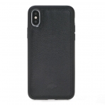 Burkley Case iPhone X Deri Czdan Klf-Pebble Black
