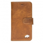 Burkley Case iPhone X Deri C�zdan K�l�f-Antique Golden Brown