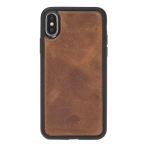 Burkley Case iPhone X Deri C�zdan K�l�f-Antique Golden Brown
