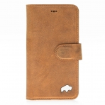 Burkley Case iPhone X Deri C�zdan K�l�f-Antique Camel
