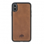 Burkley Case iPhone X Deri C�zdan K�l�f-Antique Camel