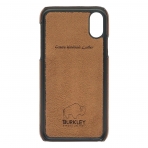 Burkley Case iPhone X Snap-On Deri Czdan Klf-Burnished Tan