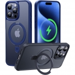 CASEKOO MagicStand iPhone 15 Pro Manyetik Klf -Blue