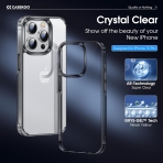 CASEKOO iPhone 15 Pro Uyumlu effaf Klf-Black