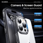CASEKOO iPhone 15 Pro Uyumlu effaf Klf-Blue