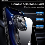 CASEKOO iPhone 15 Uyumlu effaf Klf-Black