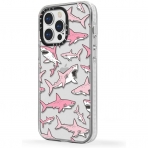 CASETiFY iPhone 13 Pro Max Klf-Pink Sharks