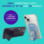 CLCKR MagSafe Uyumlu Standl iPhone 15 Tutucu-Paisley Swirl