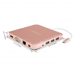 CableCreation Thunderbolt 3 Uyumlu Type C Adaptr (Pembe Altn)