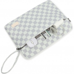 Canvaslove Laptop �antas� (15 in�)-Light Green Grid With Strap