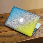 Cas Graphique Macbook Air Klf (13 in)- Blue and Yellow