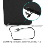 CaseCrown iPad Power Sleeve Klf (9.7 in)-Black Canvas