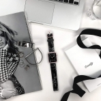 Casetify Apple Watch Kay (38mm)-Black and White Marble