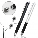 Ciscle Universal Capacitive Stylus Touch Kalem (2 Adet)-Black - Silver