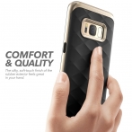 Clayco Galaxy S8 Plus Helios Serisi Premium Hybrid Klf-Gold