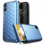 Clayco iPhone XS / X Argos Seri Kartlkl klf-Blue