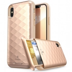 Clayco iPhone XS / X Argos Seri Kartlkl klf-Blush Gold