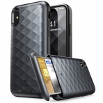Clayco iPhone XS / X Argos Seri Kartlkl klf-Black