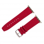 Clockwork Synergy Apple Watch Kanvas/Deri Kay (38mm)-Barn Red