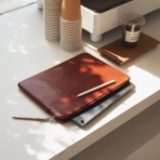 Comfyable Apple iPad Pro Deri Tablet Çantası (12.9 inç)-Reddish Brown