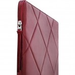 Comfyable MacBook Air/Pro Uyumlu Kapitone Deri Klf(13-14 in)-Burgundy