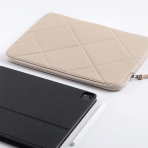 Comfyable iPad Pro Kapitone PU Deri Su Geirmez Klf (12.9 in)-Beige