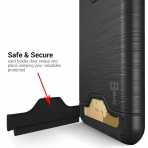 CoverON Asus Zenfone 3 Secure Card Serisi Kickstand Klf-Midnight Black