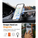 DEERLAMN Google Pixel 11 / 11 Pro Manyetik K�l�f-Clear/Black