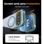 DEERLAMN Google Pixel 11 / 11 Pro Manyetik K�l�f-Clear/Green
