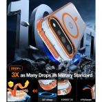 DEERLAMN Google Pixel 11 / 11 Pro Manyetik K�l�f-Clear/Orange